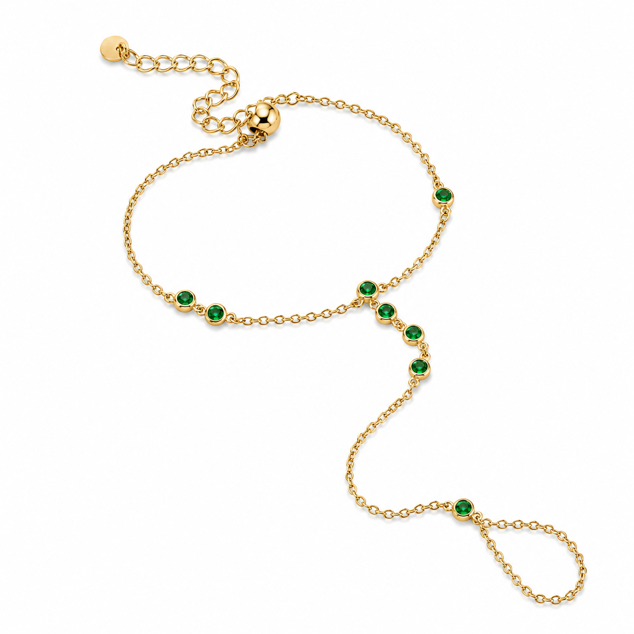 Emerald Veil Hand Chain