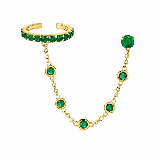 Vivian Emerald Ear Cuff